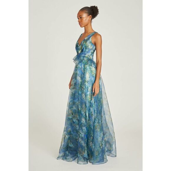 Theia ANTOINETTE V NECK GOWN US14 - Picture 2 of 11